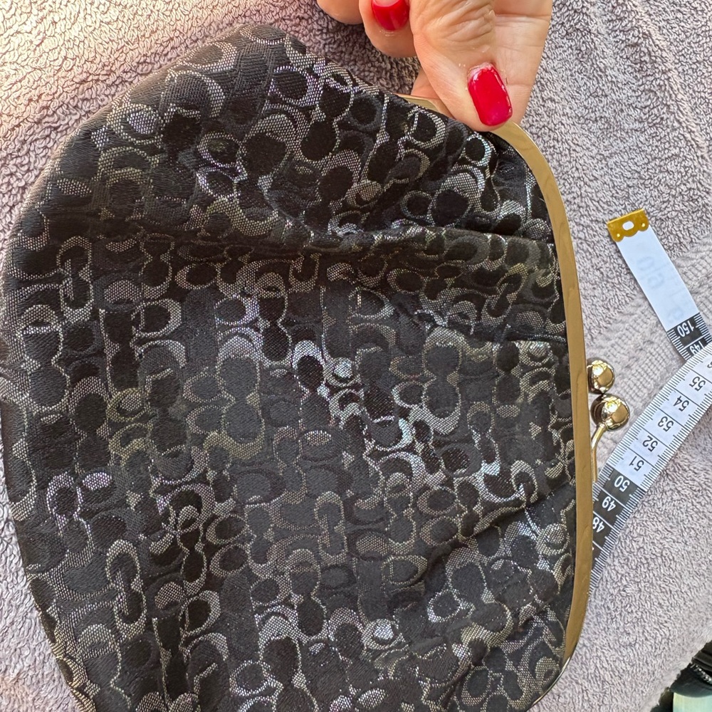 Coach Black and Gray Pattern evening bag